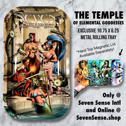 Quadrasesery: "The Temple" - 10.75" x 6.25" Rolling Tray