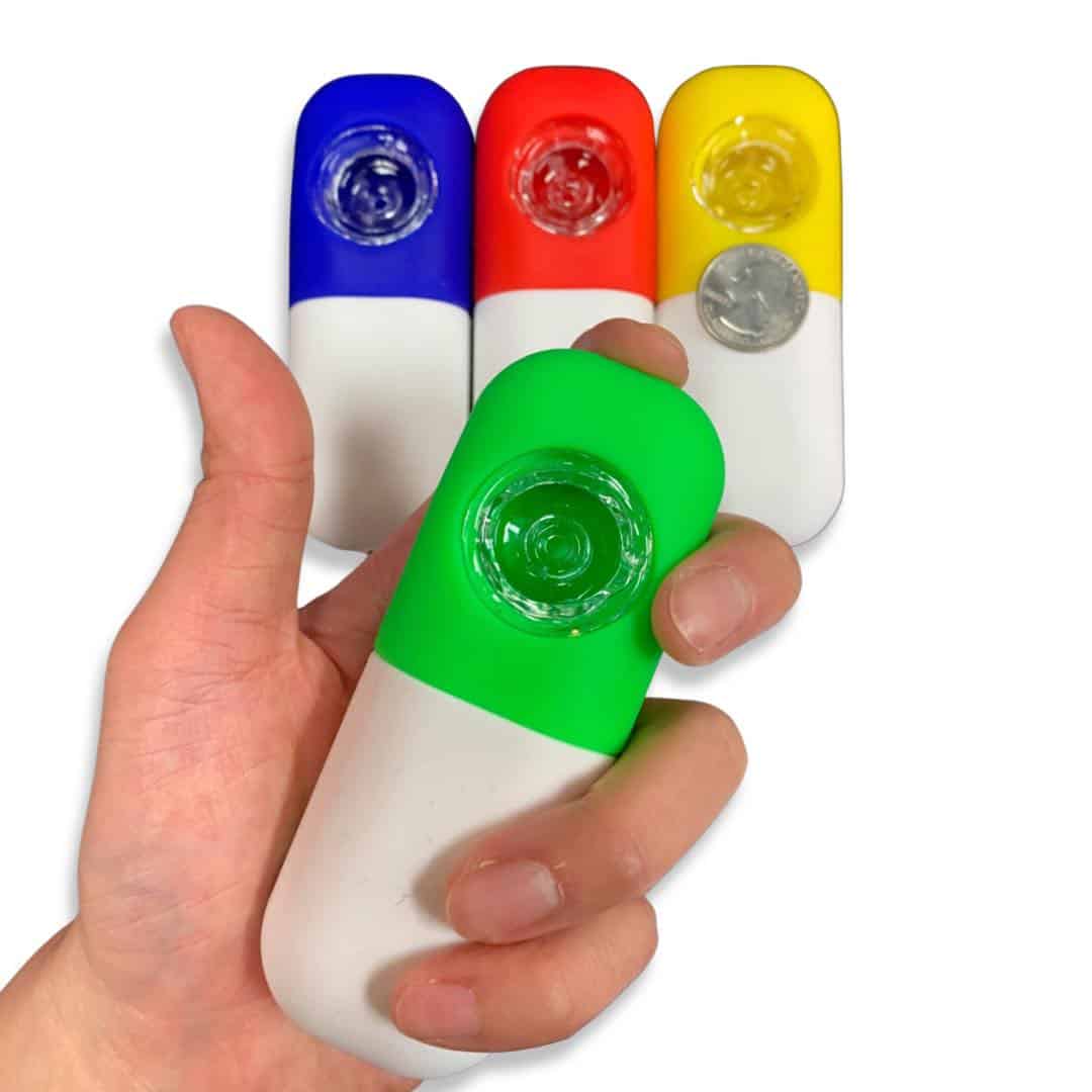 The Chill Pill Pipe with removeable glass bowl