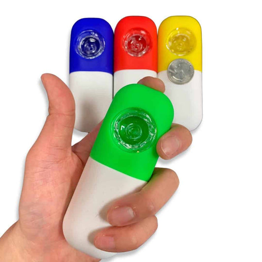 The Chill Pill Pipe with removeable glass bowl