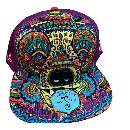 Amanda Vela Bear (Purple): Official Grassroots California Heady Snapback