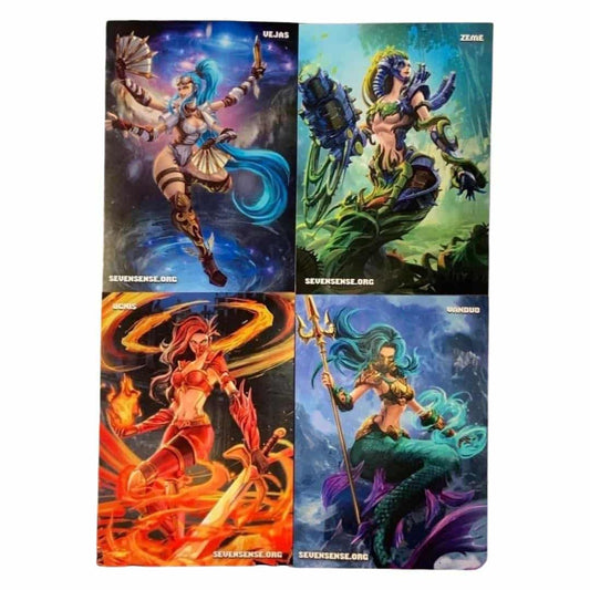 Quadrasesery / Element Goddesses: Shinji - 4 Sticker Set (2.5 x 3.5")