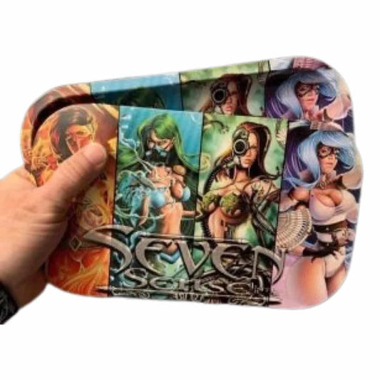 Quadrasesery: Quadriptych Rolling Tray w/ Magnetic Lid