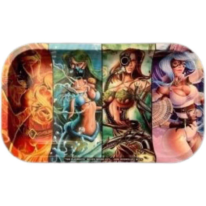 Quadrasesery: Quadriptych Rolling Tray w/ Magnetic Lid