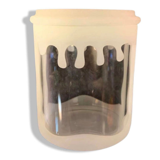 Glow in the Dark Silicone / Glass Storage Jar - 2.25 x 2.5"