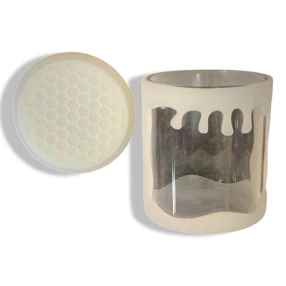 Glow in the Dark Silicone / Glass Storage Jar - 2.25 x 2.5"