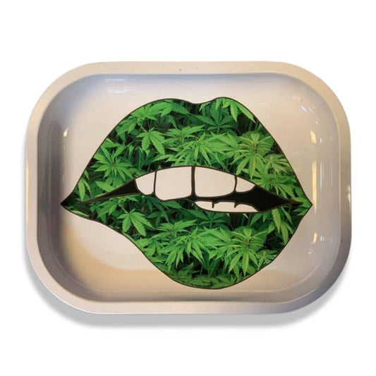 (Weed Lips) The Bite - 5.5" x 7" Rolling Tray with matching magnetic lid