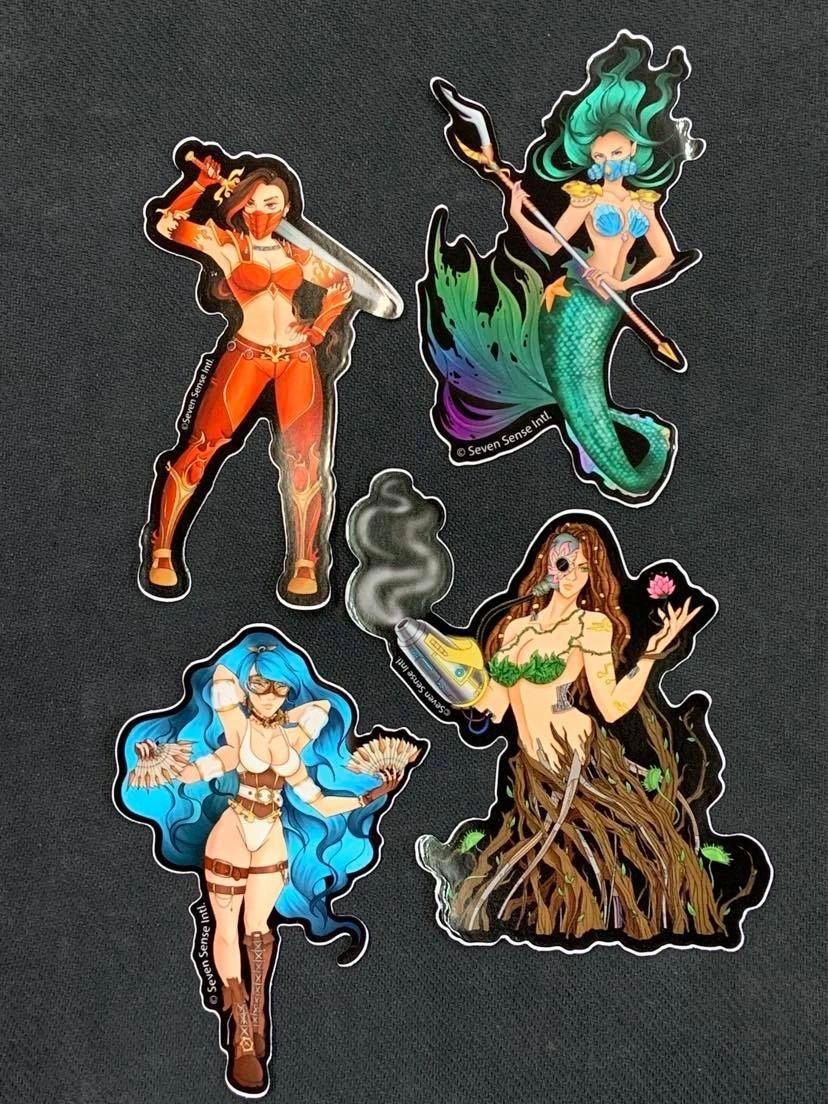 Vanduo / Water Goddess: Big 5" - High Quality Vinyl Sticker