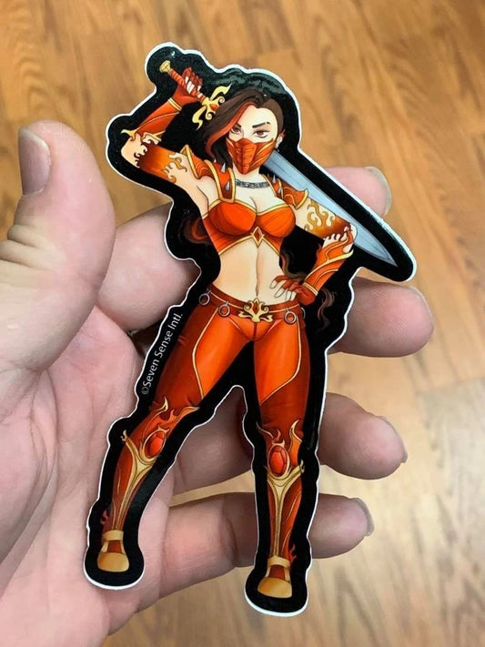 Ugnis / Fire Goddess: Big 5" - High Quality Vinyl Sticker